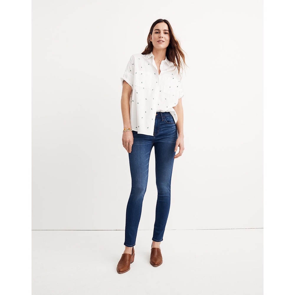 Madewell Mid Rise Roadtripper Jeans in Orson Wash Skinny Denim Fall Winter